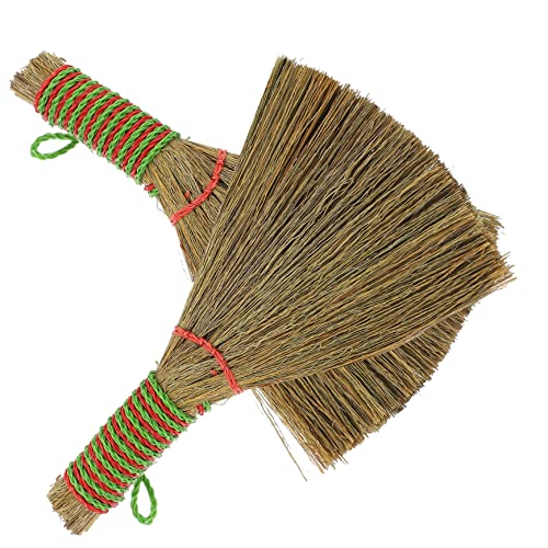 SEWOART 2pcs Kitchen Cleaning Broom Desk for Kids Desk Cleaning Brush Desktop Small Broom Household Cleaning Portable Office Desk Natural Broom Child Mini Dust Brush Miscanthus