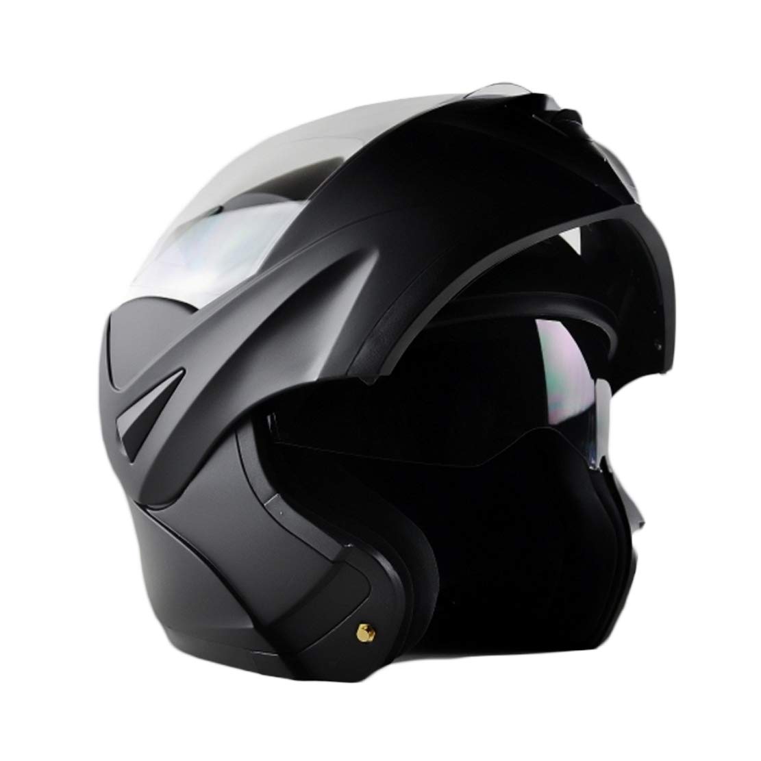 Moduł z wysokim klapą, kask motocyklowy, podwójna osłona przeciwsłoneczna, ochrona przed zaparowaniem, kask motocrossowy, wyjmowana podszewka, dla mężczyzn i kobiet, na 4 pory roku, srebrny, M (55-58 cm)