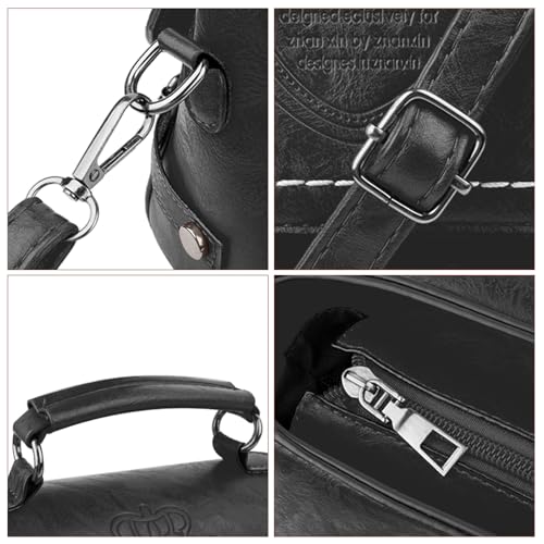 Image of Shoulder Bag for Women, Faux Leather Women's Shoulder Handbags, Fashionable Tote Purses for Women with Removable Strap and Zipper Closure