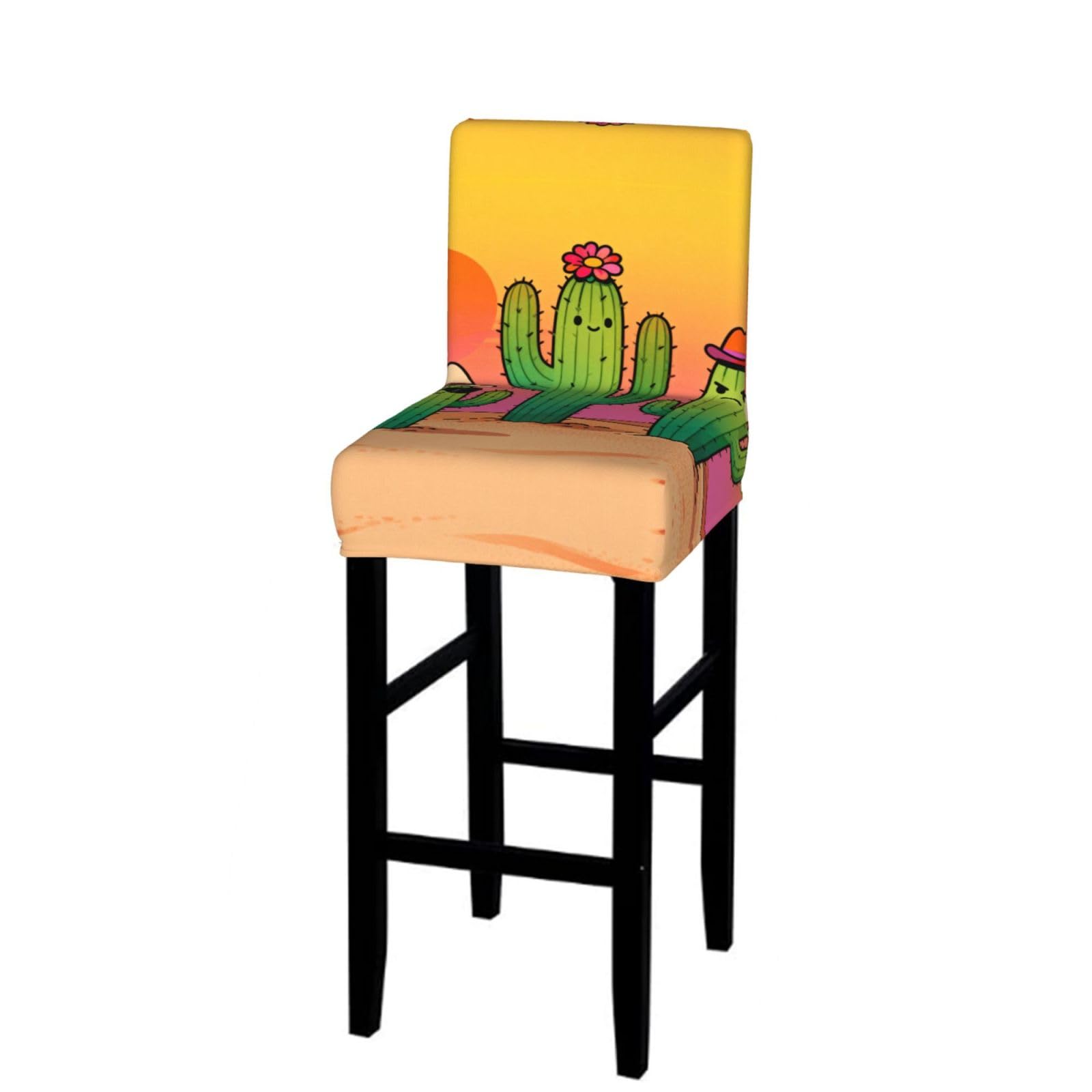 CNTDBU cactus Bar Stool Cover-Stretchy Chair Slipcover for Kitchen