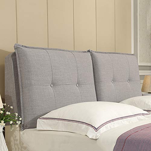 Cuscino triangolare a cuneo per letto, cuscino di supporto per la lettura con tasca laterale, imbottitura per spazio tra materasso e testiera (137 x 25 x 15 cm, taglia 3