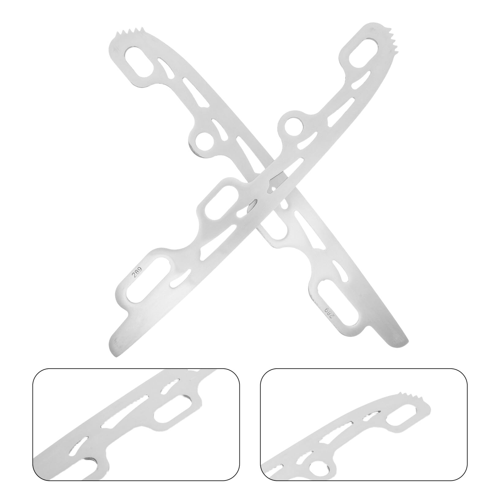 Lame in Acciaio Inossidabile per Pattinaggio Artistico 289mm, 1 Paio di Lame Intercambiabili Leggere per Pattini da Ghiaccio, Accessori di Ricambio per Allenamento e Performance