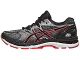 ASICS Men's Gel-Nimbus 20 Running Shoes, 9.5, Black/RED Alert