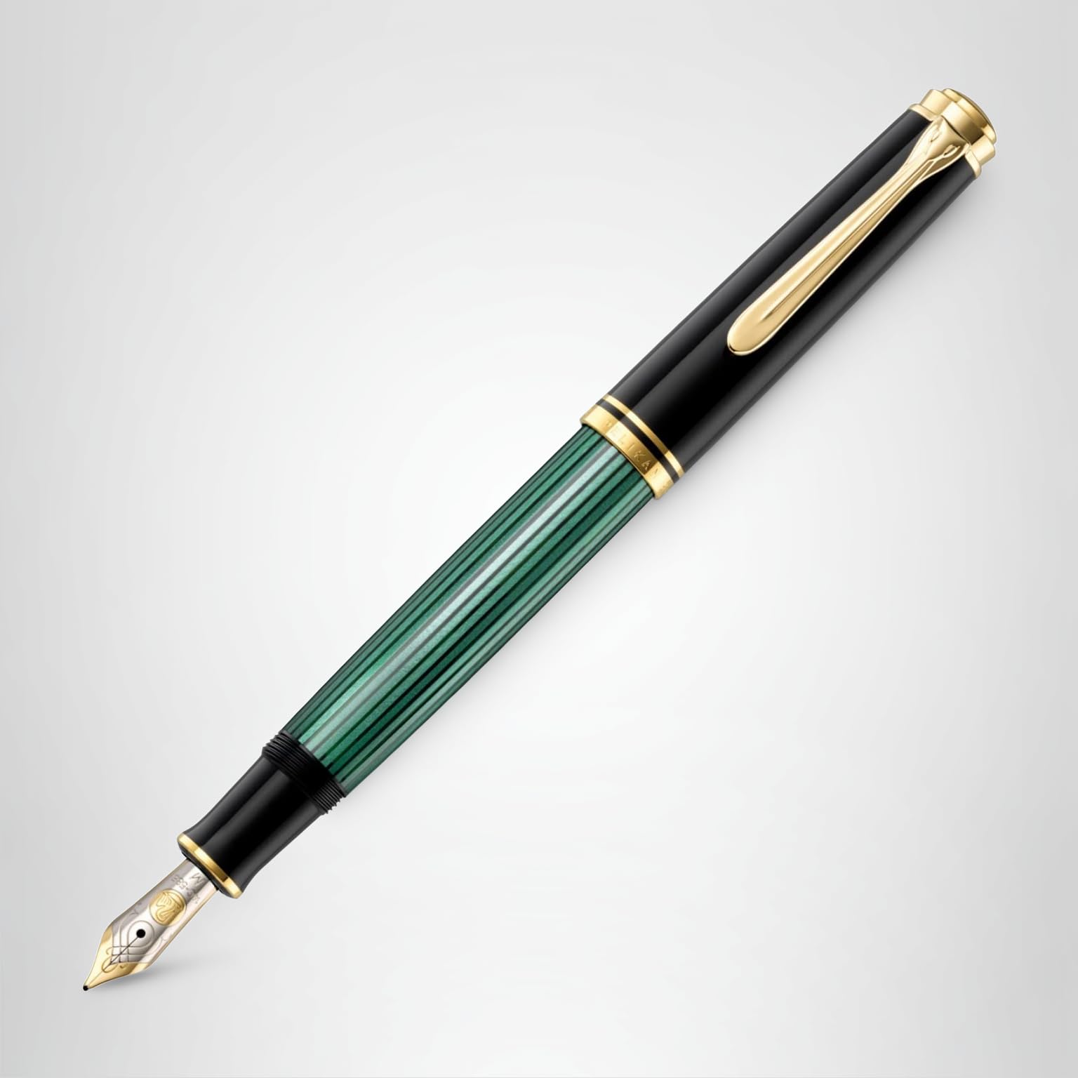 Amazon | Souveran M600 緑縞 万年筆F | 万年筆 | 文房具・オフィス用品