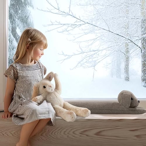 habibee Door Draft Stopper for Bottom of Doors, Avoid Noise, Light, Cold Air and Bugs, Cute Animal Wind Blocker for Window, Decorative Sound Proofing for Home Essentials, 32 inch, Coffee Dog by habibee - Image 8