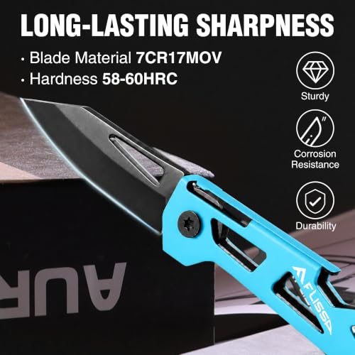 Image of FLISSA Mini Folding Pocket Knife-Blue