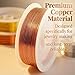 Copper Wire for Jewelry Making, 22 Gauge (0.6mm) 3Rolls 12Feet/Roll Jewelry Beading Wire & Essential Jewelry Making Supplies Premium Wires for DIY Jewelry Making, Crafts, Gardening (3rolls Set)