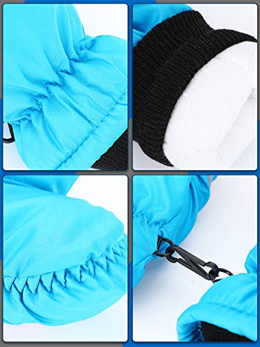 SATINIOR 3 Pairs Kids Winter Snow Mittens Waterproof Ski Mittens Windproof Unisex Gloves for Children Outdoor Activities4