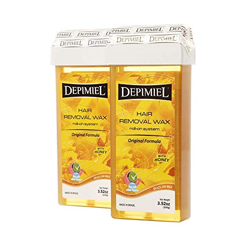 Original Formula with Honey Roll On Wax Cartridge Hair Removal System 3.52 Oz For Home or Professional Use Natural Ingredients 2 Pack