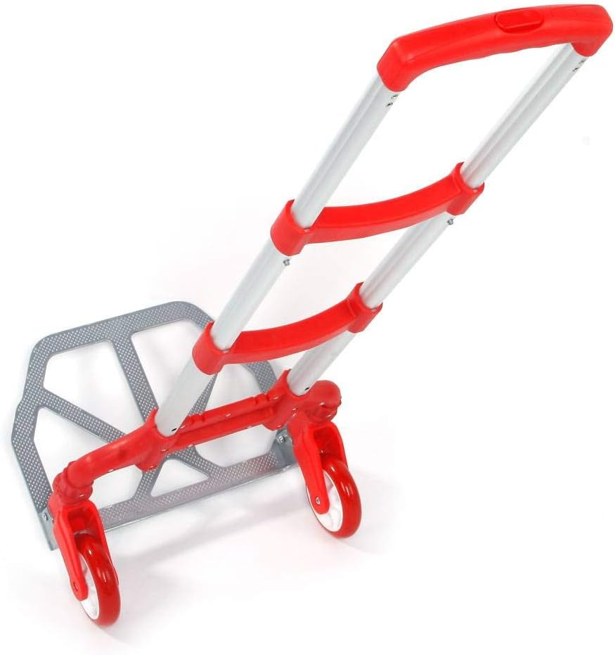 Trolley,Folding Hand Truck Aluminum Portable Folding Hand Cart 165lbs Capacity Hand Cart and Dolly Ideal for Home, Auto, Office,Travel UseQ