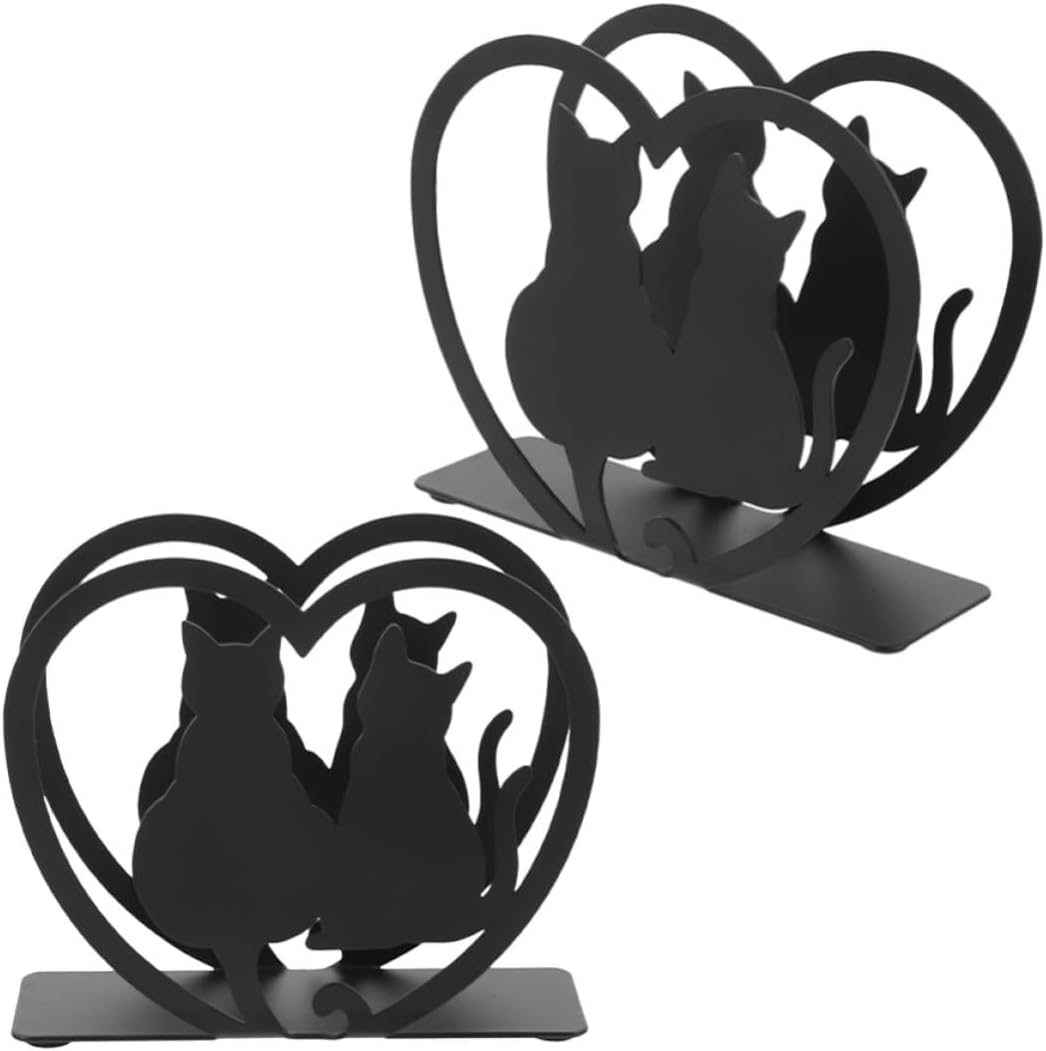 2pcs Iron Vertical Cat Napkin Holders for Kitchen and Office Desktop, Creative and Adorable Tissue Stand Dispenser, Decorative and Practical Paper Towel Organizer