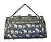 21 inch Fashion Print Gym Dance Cheer Travel Duffle Bag (Gray Elephant)