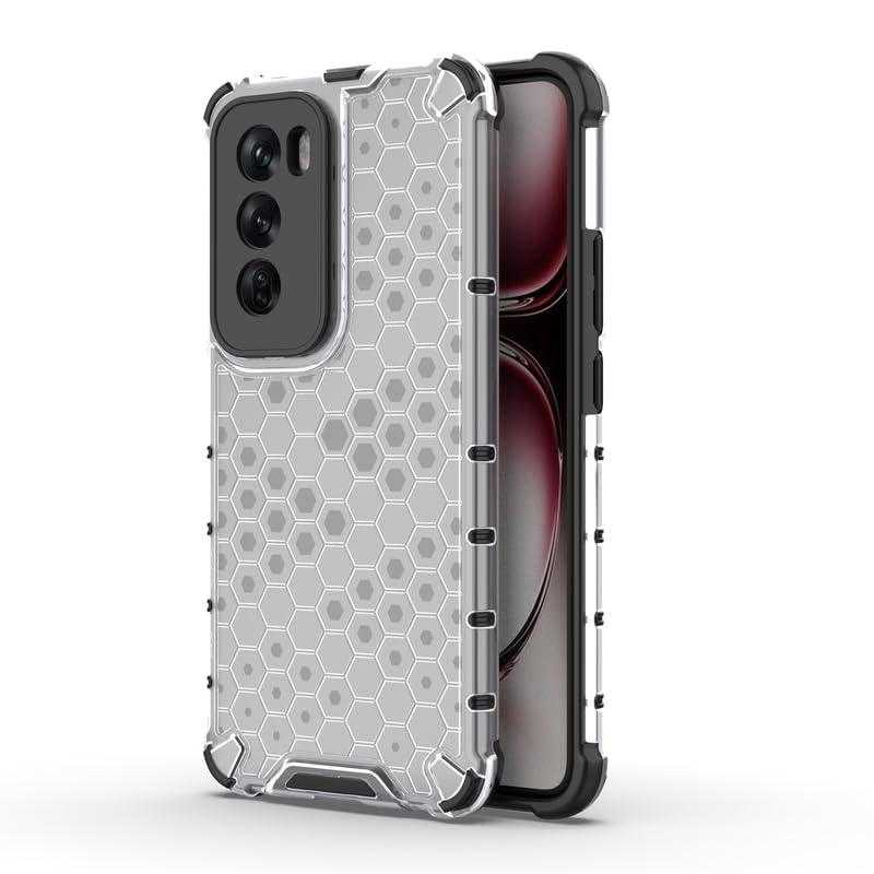 Image of Plastic Bumper Back Case Cover for Oppo Reno 12 Pro 5G (Transparent)