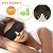 Produktbild FITFORT Premium Schlafmaske 3D Schlafbrille - Augenmaske für Frauen & Herren Schlafen Bequem und Weich 100% Blackout und Verstellbarem Gummiband Inklusive Ohrstöpsel Reise unerlässlich, Schwarz