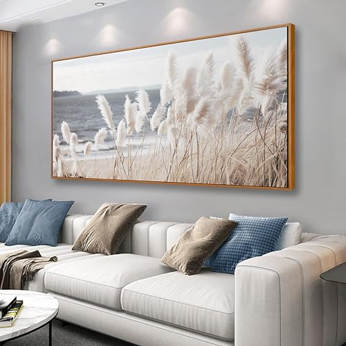 Framed Wall Art Artwork Decor Nature Wall ArtReedSeascape Wall De...