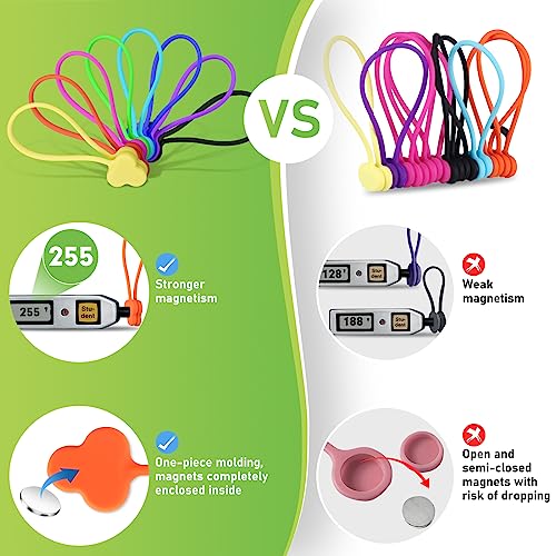 Organizadores magnéticos reutilizables para cables, 24 piezas miniatura 2
