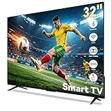Smart TV de 32 Polegadas, Wi-Fi 6 Banda Dupla 2.4G/5G + Bluetooth, Assistente de Voz, Tela ADS HD 1366x768, 2×HDMI 2.0 + 2×Portas USB, Aplicativos Populares do Mercado Brasileiro Inclusos