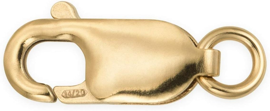 2 Pieces, 14K Gold-Filled Lobster Claw Clasp with Open Jump Ring, 13.6mm