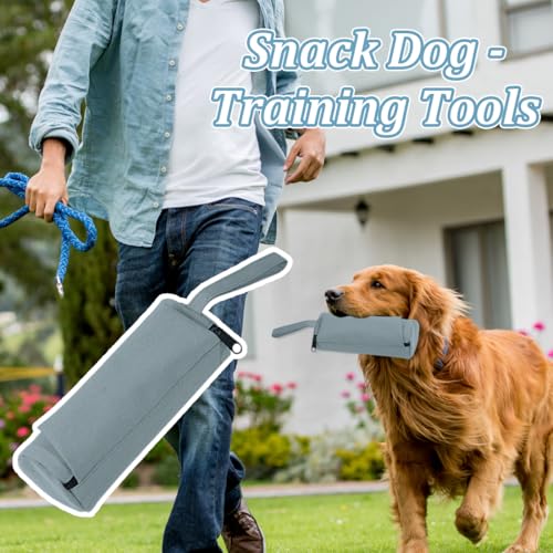 Futterdummy für Hunde - Apportierbeutel für alle Hunderassen - Futterbeutel - Perfekt für Dummy Hundetraining (grau)