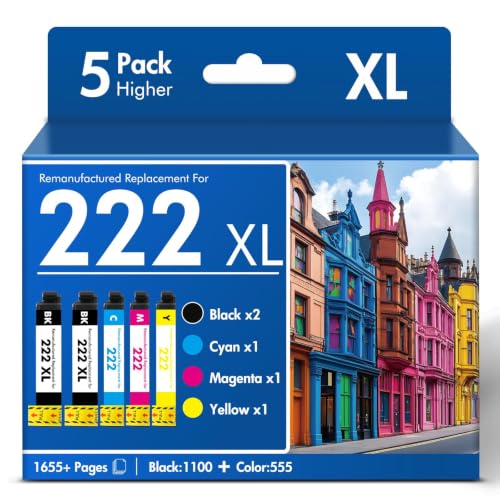 Image of Remanufactured for 222XL Ink Cartridge Combo Pack for 222 for Epson XP-5200