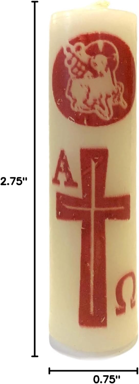 Gigi feets Classy Kids 12 Pieces Mini Cirio Paschal Candles Cirio Pascual Party Favors Holy Week Lent 2.75 inch x .75 inch