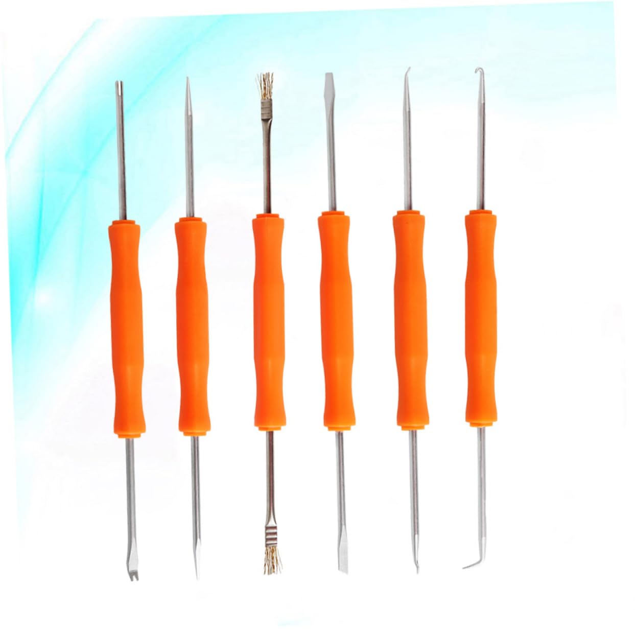 Angoily 6-in-1 Löthilfswerkzeugset für Leiterplatten mit Entlöthilfe Pcb Reinigungsset aus Metall Zubehör für Löten und Reparatur von Elektronik