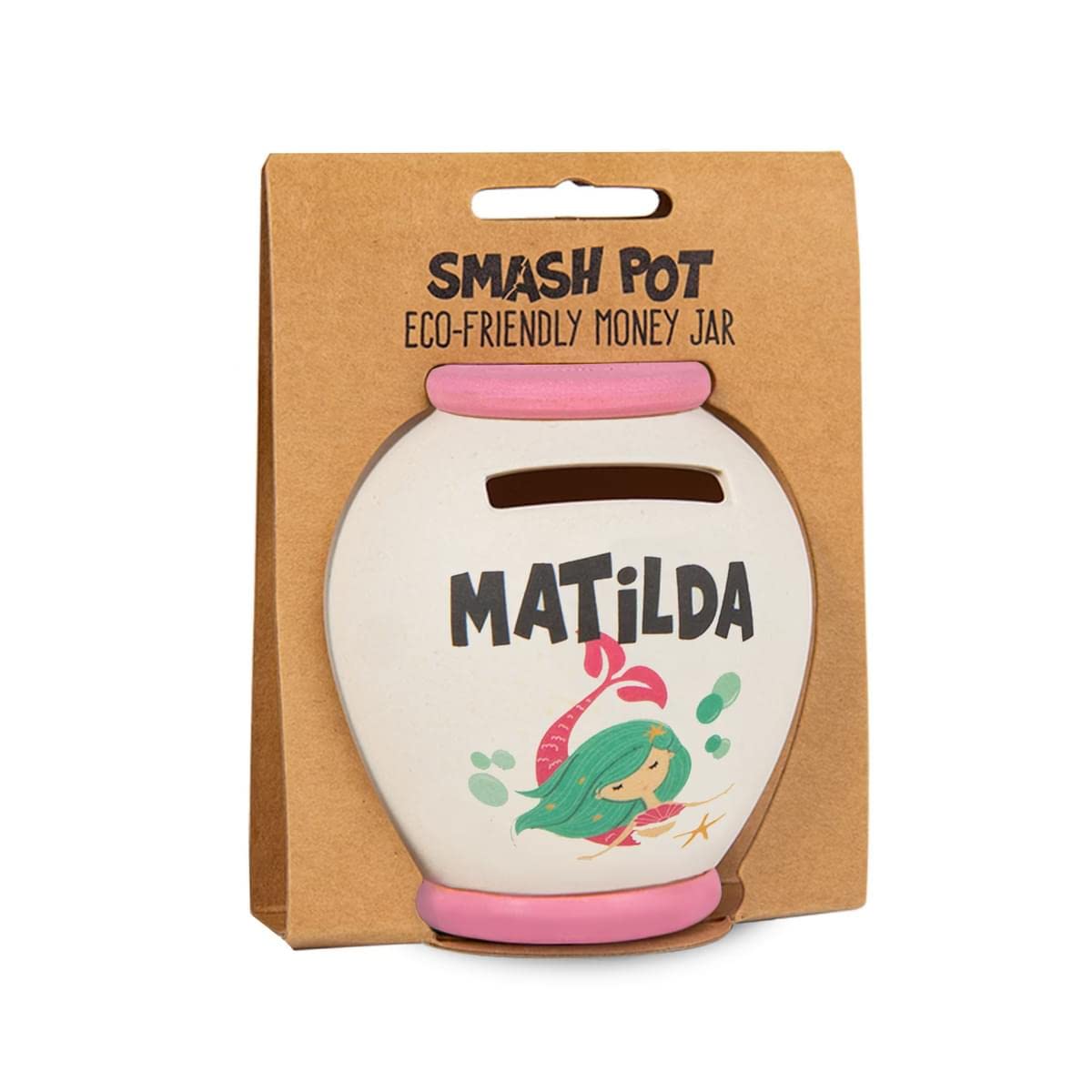 History & Heraldry Personalised Bamboo Smash Pot Money box (Matilda)