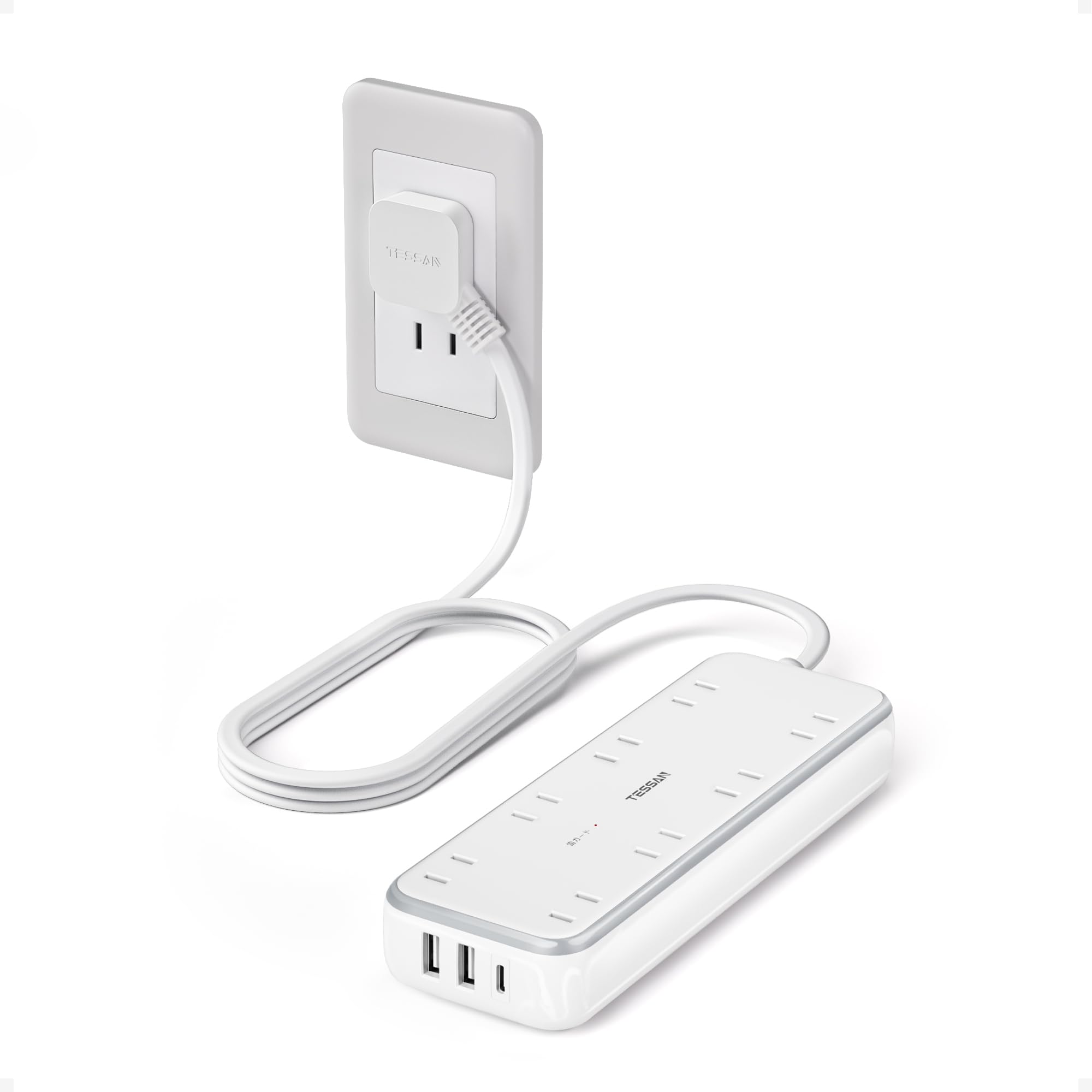 Amazon.co.jp: 延長コード 2m 電源タップ usb デンゲンタップ ユー