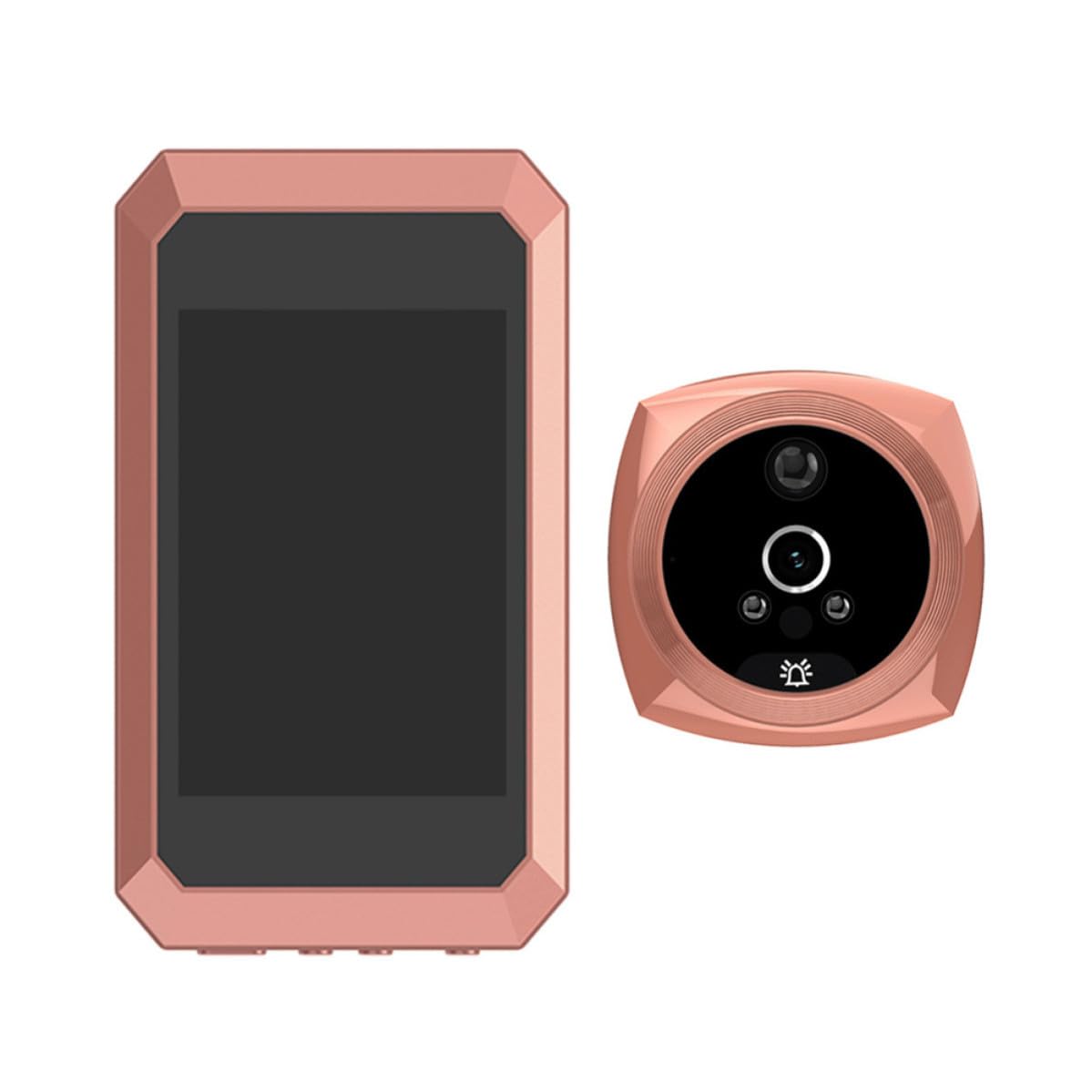 Sonnette Vidéo avec Moniteur 2mp, Vision Nocturne pour Porte D'entrée