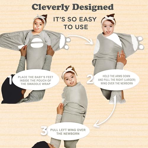 Image of Organic Preemie Swaddles 4-7 lbs - 3-Pack Premature Babies Swaddle Sleep Sack - Premature Infant Sleeping Sack - Easy Adjustable Baby Swaddle Blanket Wrap Boy Girl (Solid Grey)