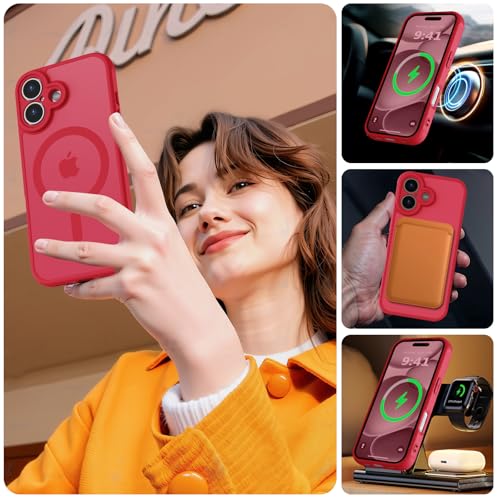 Image of MOCCA Magnetic Shockproof for iPhone 17 Case,Red