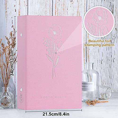 Lanpn Photo Album 6x4 Slip in, Linen 300 Pockets Photo Albums Holds Landscape Only 10x15cm Picture Pink - Image 2