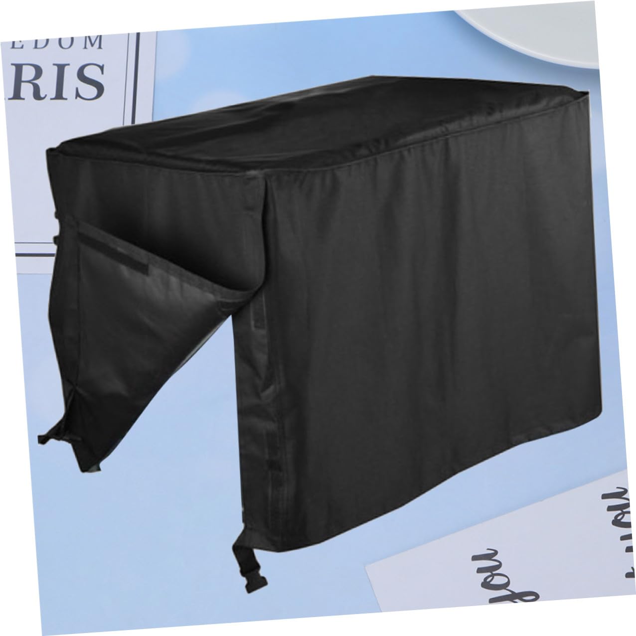 Abaodam Funda Protectora para Generador Exterior Rectangular de Poliéster y PVC Resistente Lluvia y Rayos UV para Jardín y Patio Color Negro