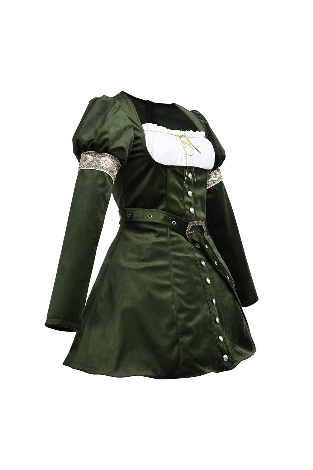 Vestido gótico para mujer, disfraz gótico, ropa medieval, renacentista, Halloween, carnaval