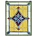 Produktbild Stained Glass Panel - Katharinen Row Buntglas-Fenster Behang - Fensterbehandlungen
