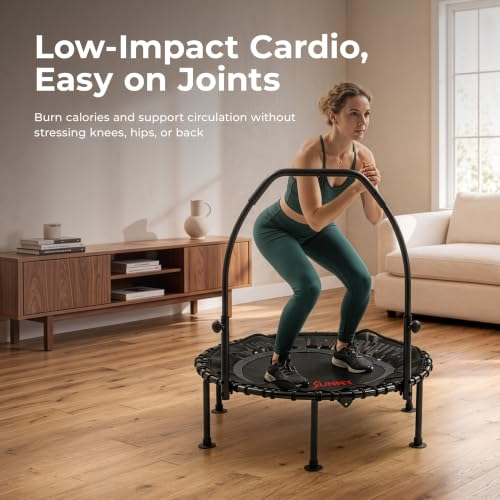 Sunny Health & Fitness 40” Bungee Exercise Trampoline, Adjustable Handlebar - image 2