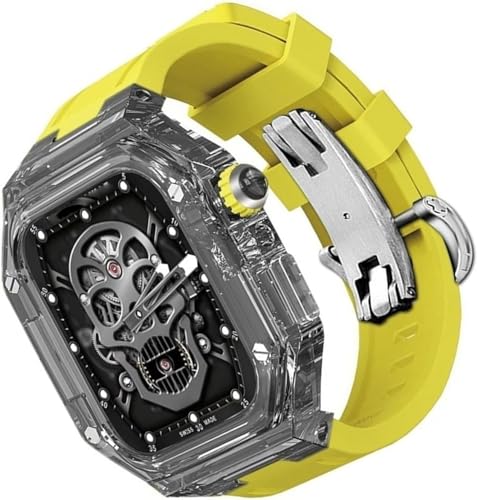 Bracelet de montre transparent Apple Watch 45mm antichoc avec boîtier cristal