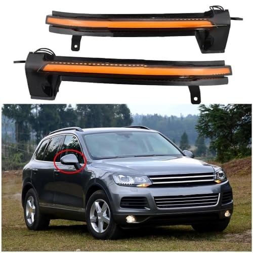 Dla VW, Touareg, II 2010 2011 2012 2013 2014 2015 2016 2017 2018 LED Dynamiczny kierunkowskaz lustrzany sekwencyjny Światło kierunkowskazu lusterka bocznego samochodu