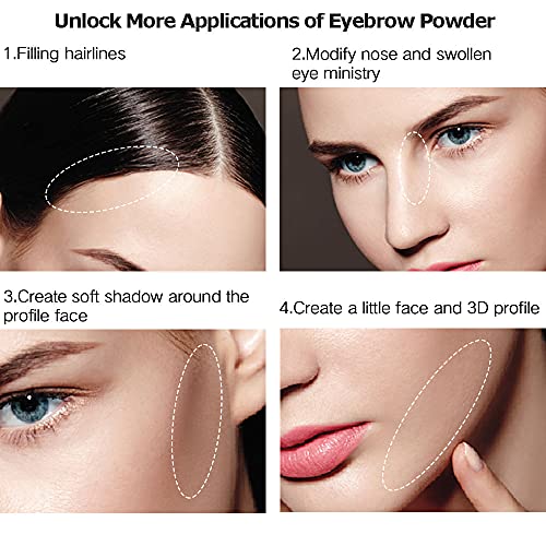 Maketopyzn Eyeliner Gel Eyebrow Powder With Mirror Dual-Ended Brush Set, Waterproof Long-Lasting Eyeliner Eyebrow Makeup Double Colors (Black+Brown) #TOP5