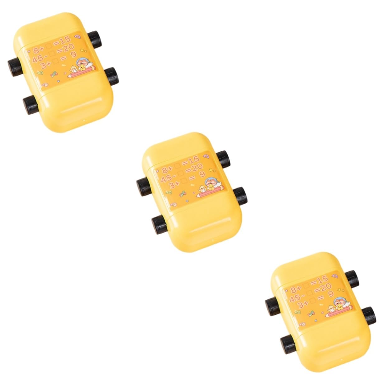 DIYEAH 3pcs Student Stamp Wear-Resistant Math Roller Compact Roller Stamp Display Borders for Classrooms for Boy Girl