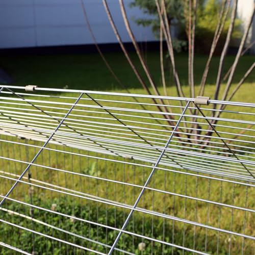 Wiltec Freilaufgehege Kaninchen 180 x 75 x 75 cm, Außengehege und Kleintierstall für Kaninchen, Hasen, Meerschweinchen, Freigehege als Hasenstall