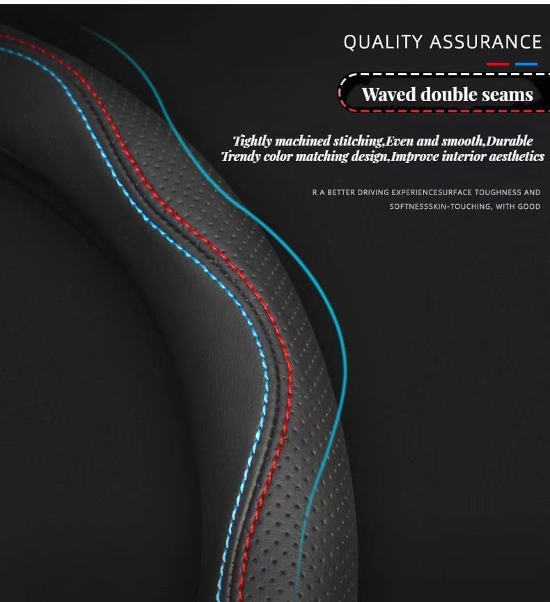 Funda Volante Coche, para Peugeot Rifter 2018-2023 Antideslizante Cubierta de Volante Transpirable Protector de Volante,Accesorios Coches Interior,B