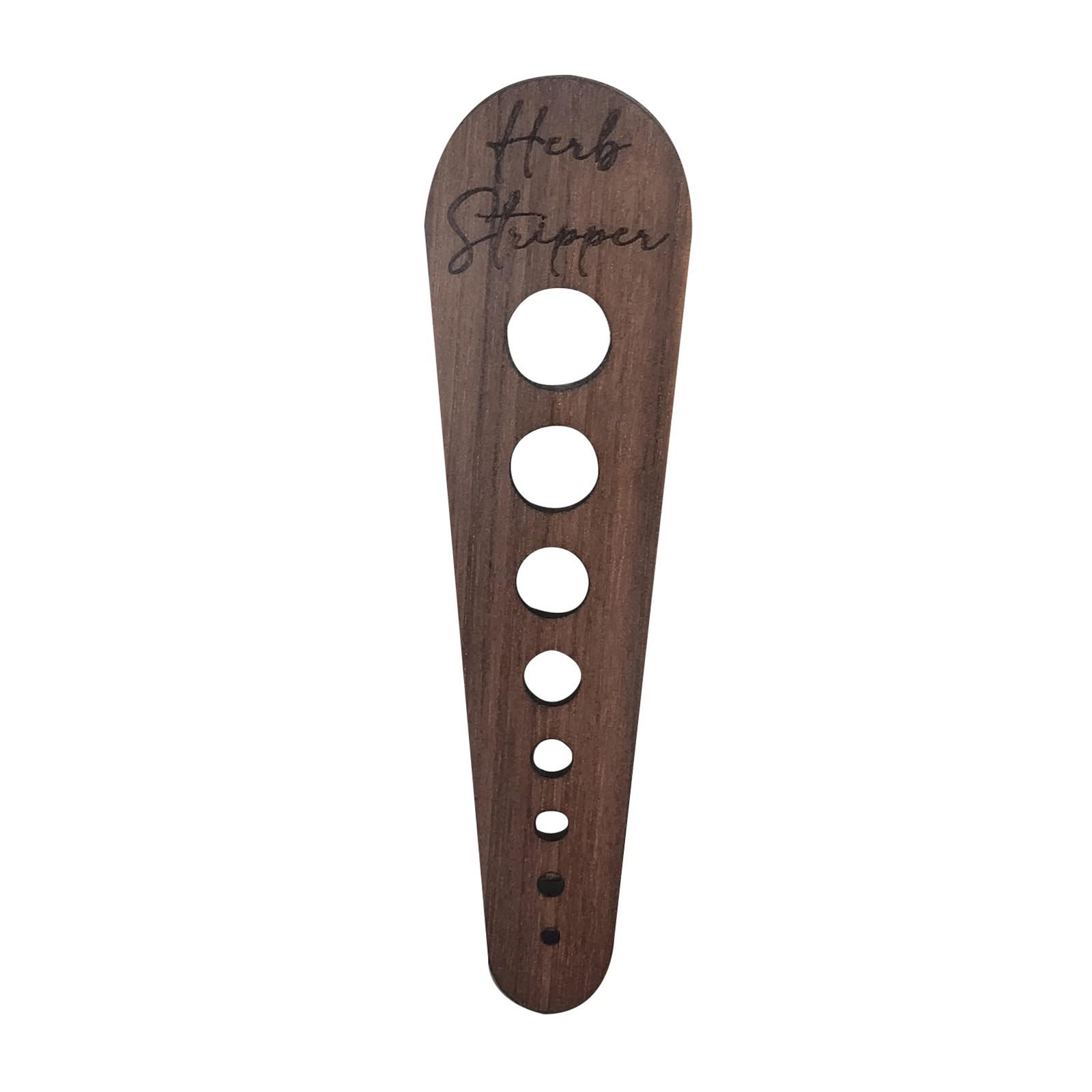 Kaeltsyn Porous Design Wooden Leaves Tool with Comfortable Ergonomic Handle Efficient Removal Device for Green Vegetables Wooden Vegetable Leaves Remover