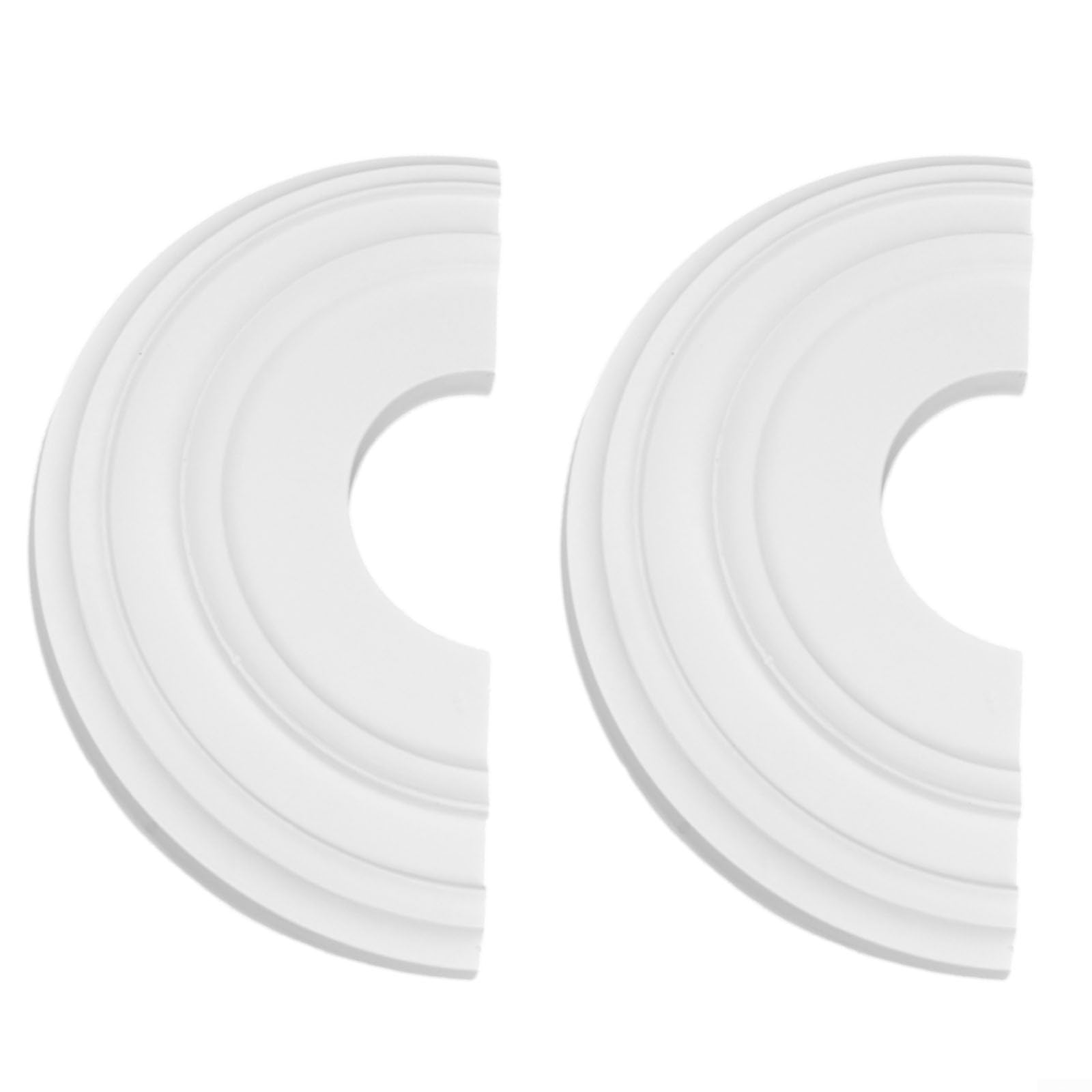 Medaglione rotondo da soffitto da 30,5 cm per ventilatore a soffitto e lampadari, piastra di copertura decorativa in PU modellata divisa, copertura bianca impermeabile per rosone da soffitto