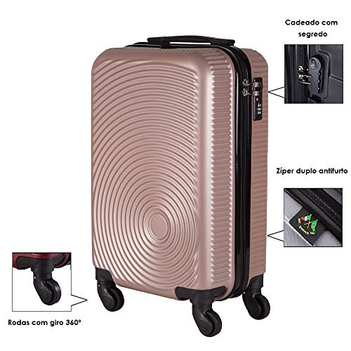 Mala de Bordo em ABS Com 4 Rodas 360 - Nairobi (Rose)