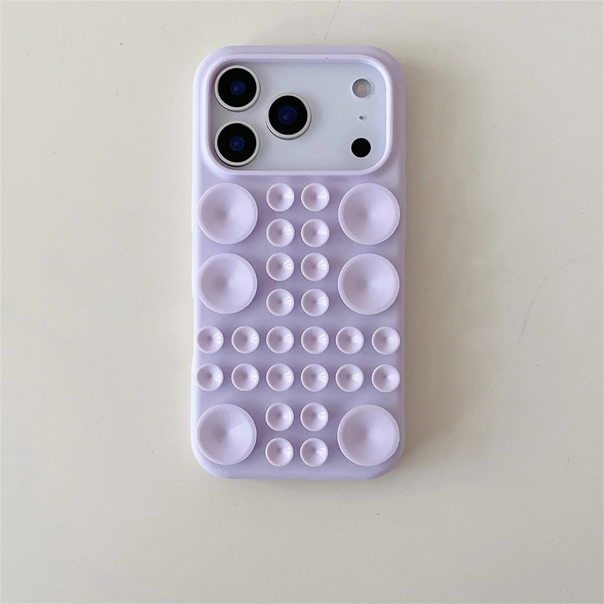 Coque iPhone 17 antichoc violette avec ventouses et protection silicone souple - 8