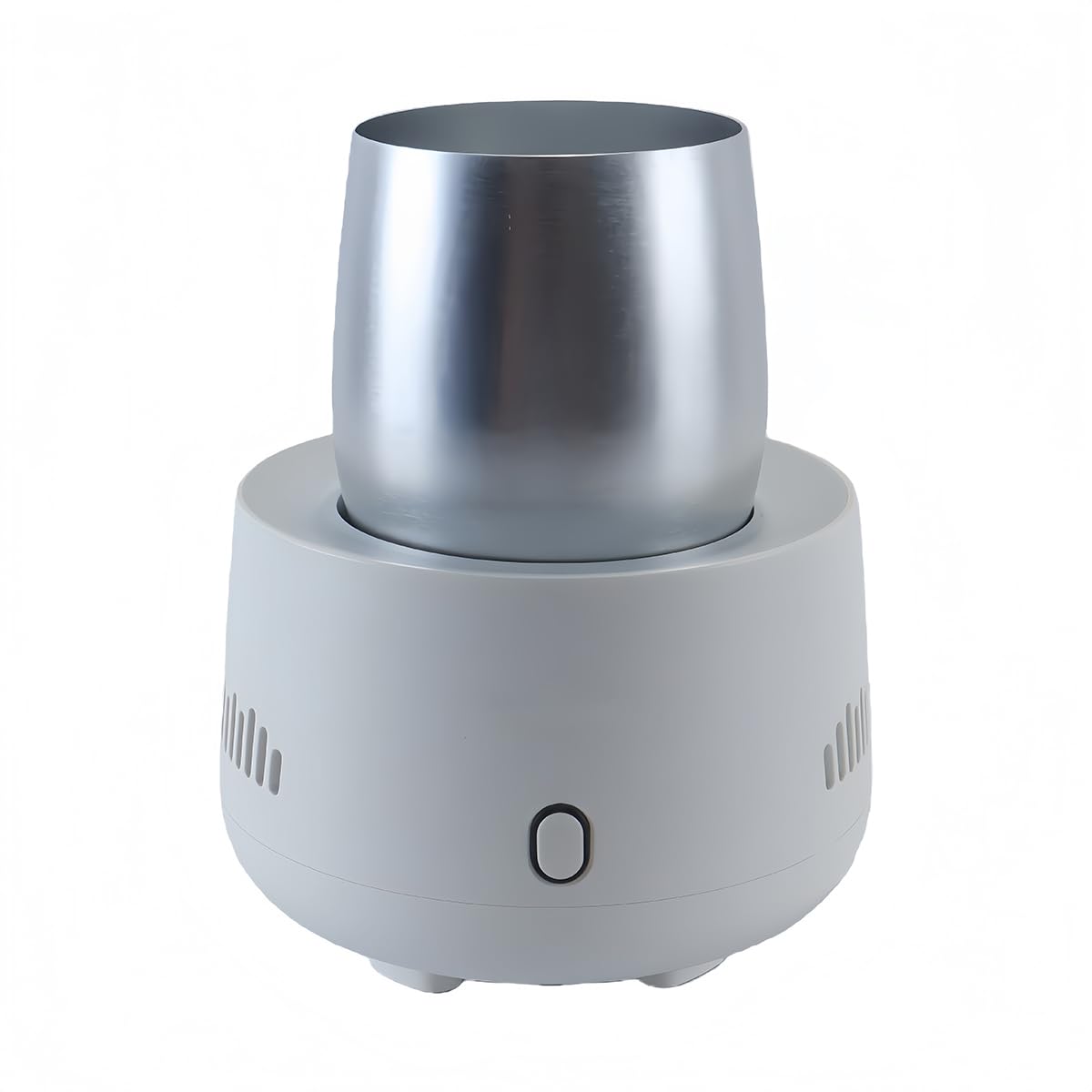 Tazza refrigerante Mood Light, refrigeratore per bevande con coperchio isolato, tazza refrigerante 2 in 1, refrigeratore elettrico per bevande per birra, caffè, succhi e yogurt - Bianco