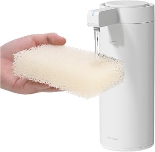mooas プレミアム メタルジェルディスペンサー、IPX7防水グレードステンレス製、充電式 (270ml、3カラー) | モーションセンサー付き、タッチレスハンドソープディスペンサー、吐出量2段階調整可能、食器用洗剤/キッチン/バスルーム用