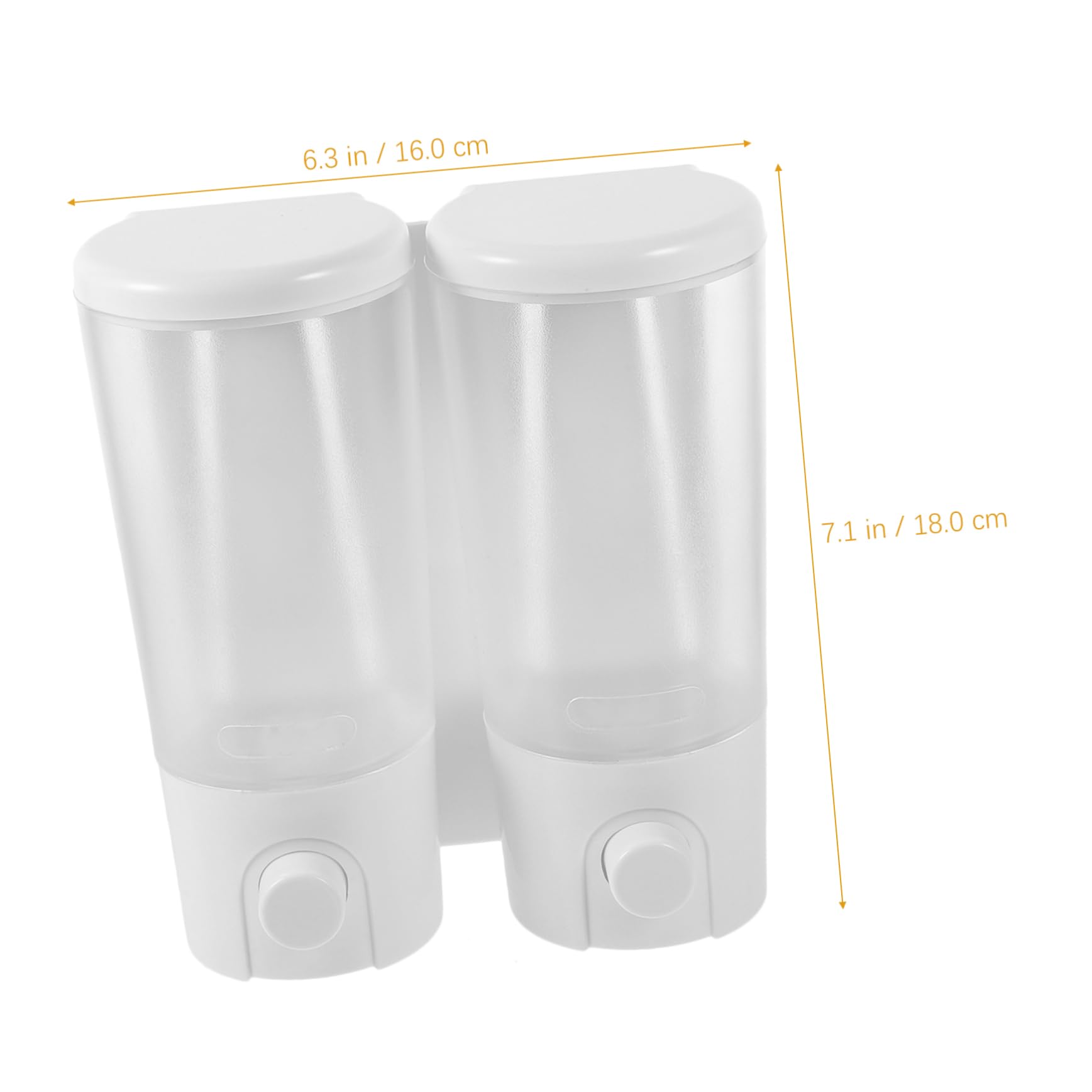 VOSAREA Distributeur de Savonnette Mural 400ml, Plastique, Pompe Souple à Pression, pour Shampoing et Savonnette, la Cuisine et Restaurant