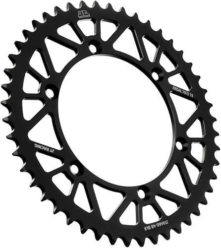 Miniatura 5 de JT Sprockets JTA460.49BLK Negro Racelite anodizado aluminio 7075 T6 piñón trasero, solo